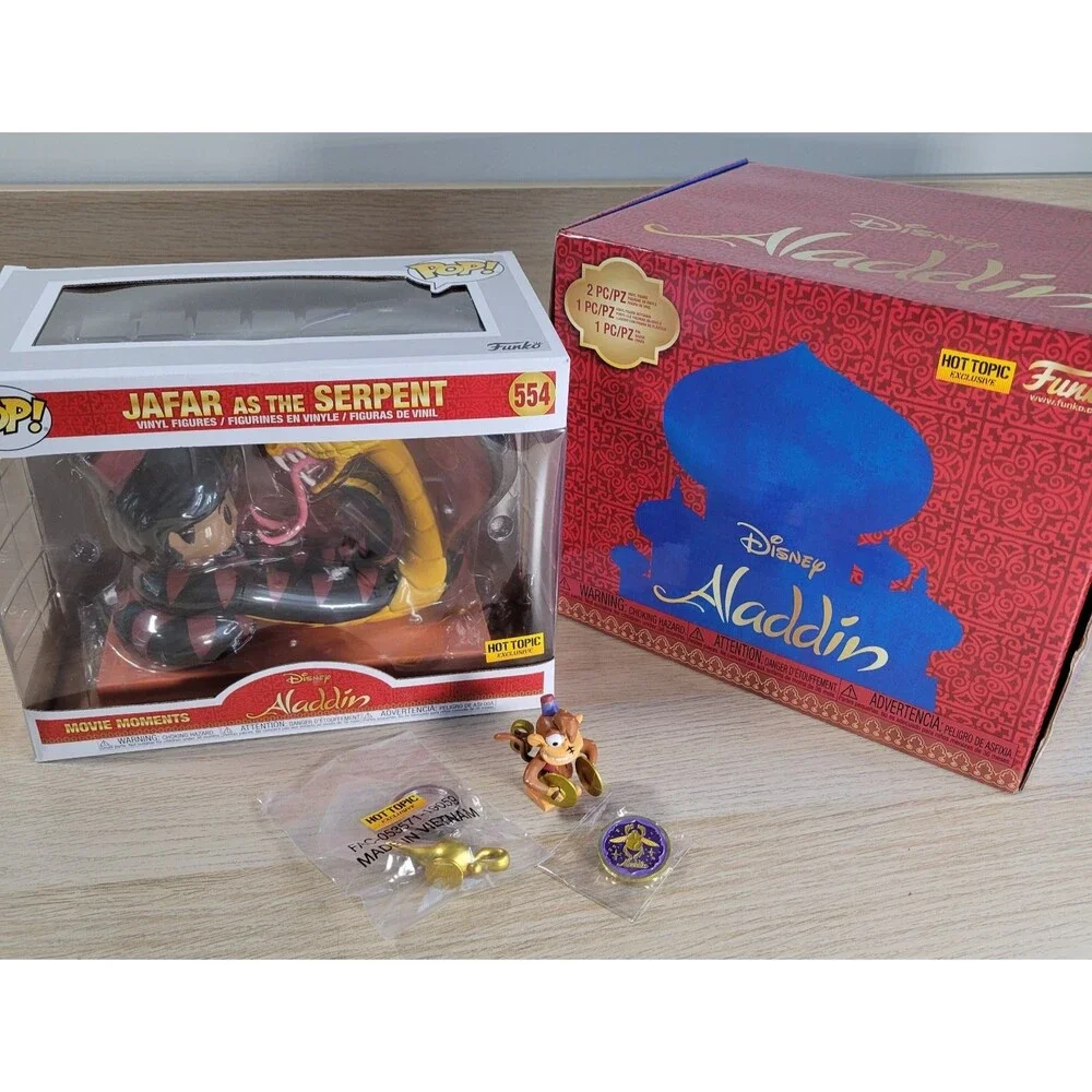 Funko Pop DISNEY'S ALADDIN Box Jafar as the Serpent 554 Hot Topic Exclusive!